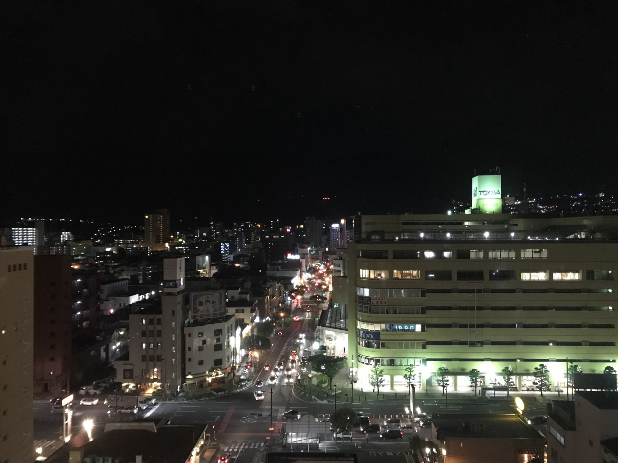 Night view in Beppu City