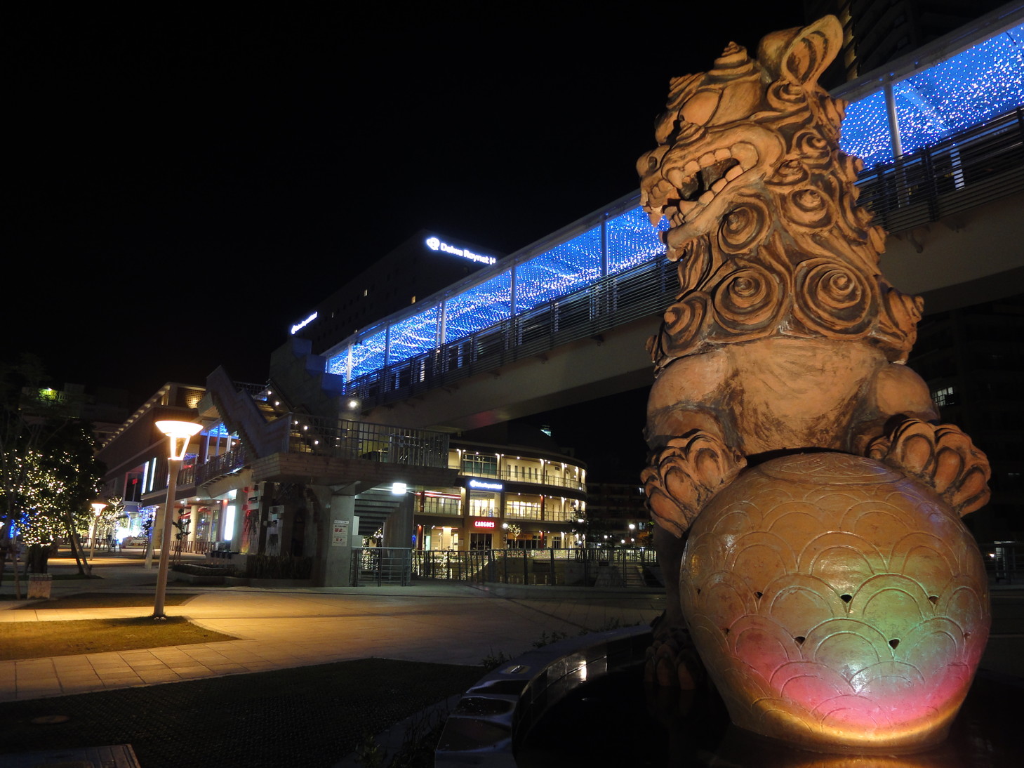 Makishi Station at night