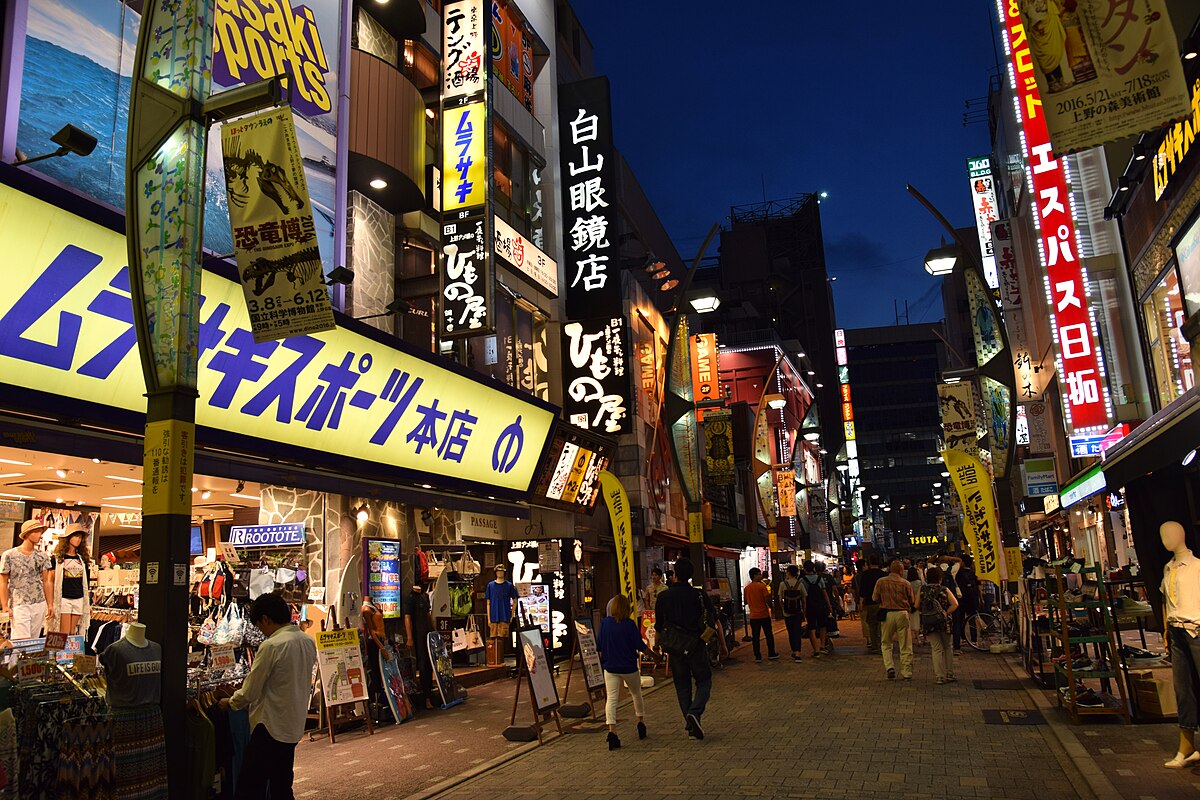 Ameyoko area nightlife streets